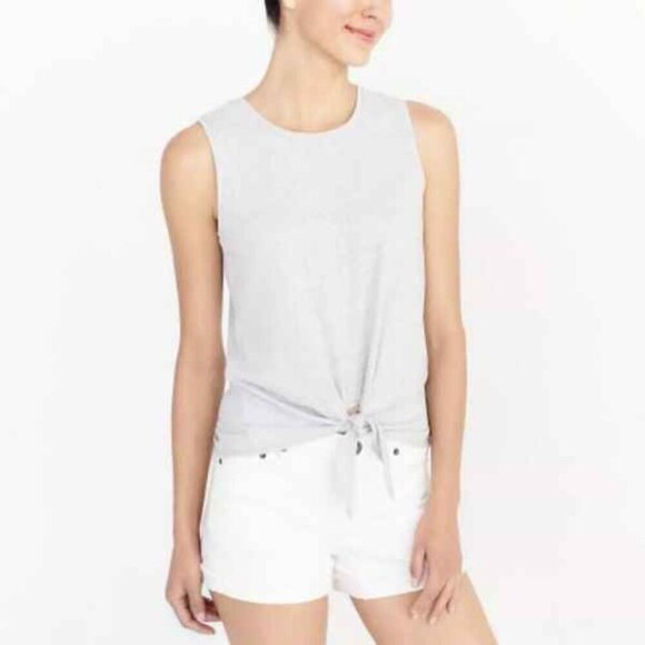⭐J Crew Space Dyed Tie Front Sleeveless Top - Picture 12 of 12
